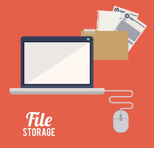 Design di archiviazione file — Vettoriale Stock