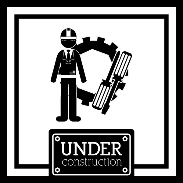 En construcción diseño — Vector de stock