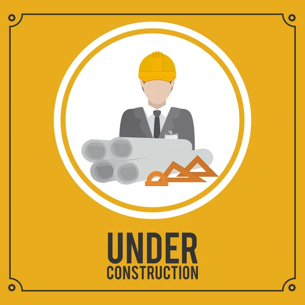 En construcción diseño — Vector de stock