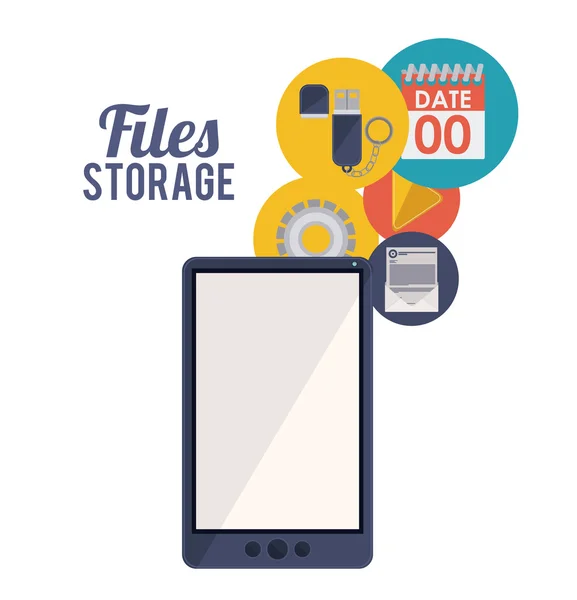 Projeto de armazenamento de arquivos — Vetor de Stock