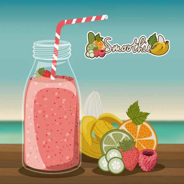 Desain Smoothie - Stok Vektor