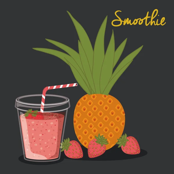 Desain Smoothie - Stok Vektor