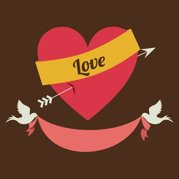 Diseño de amor — Vector de stock