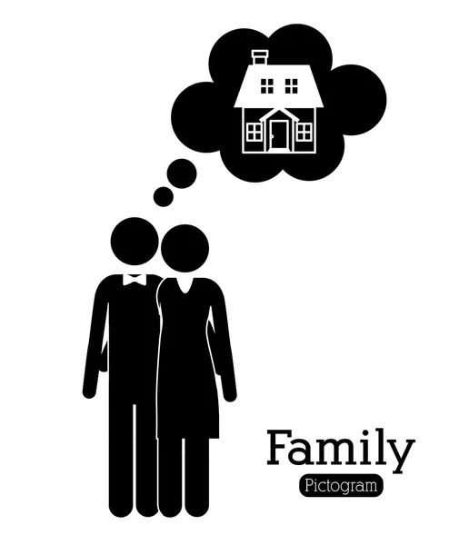 Familiendesign — Stockvektor