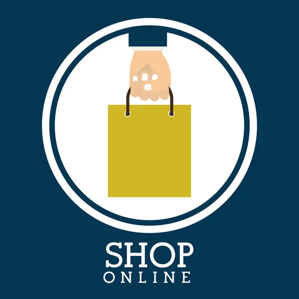 Shopping design en ligne — Image vectorielle