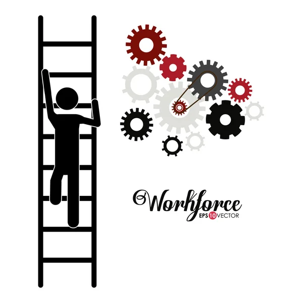 Workforce design — Stock Vector