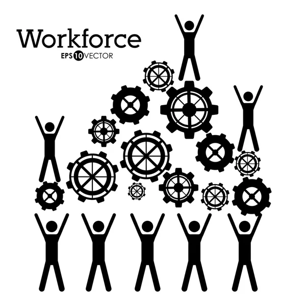 Workforce design — Stock Vector