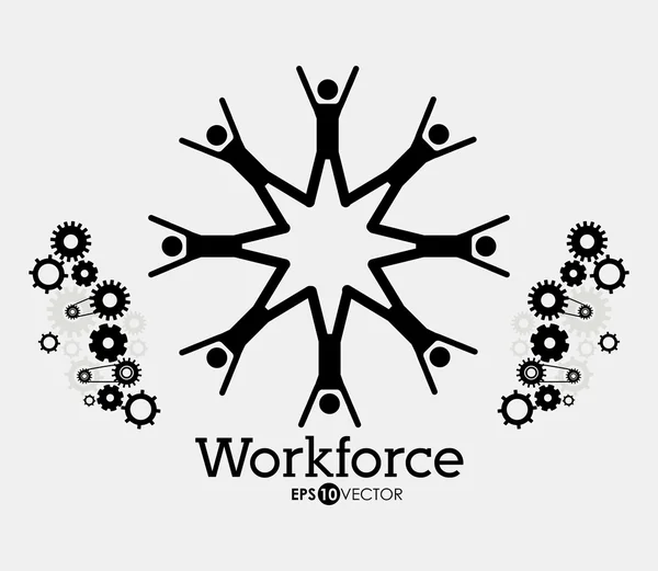 Workforce design — Wektor stockowy