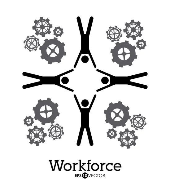 Workforce design — Stock Vector