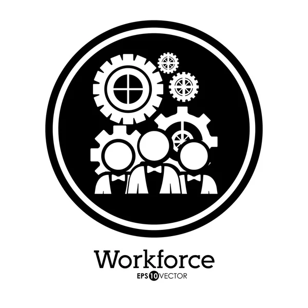 Workforce design — Stock Vector