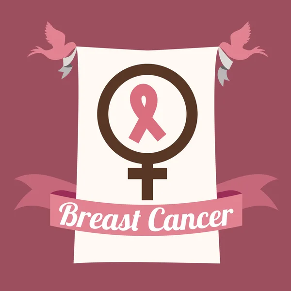 Breast cancer design — Stock Vector