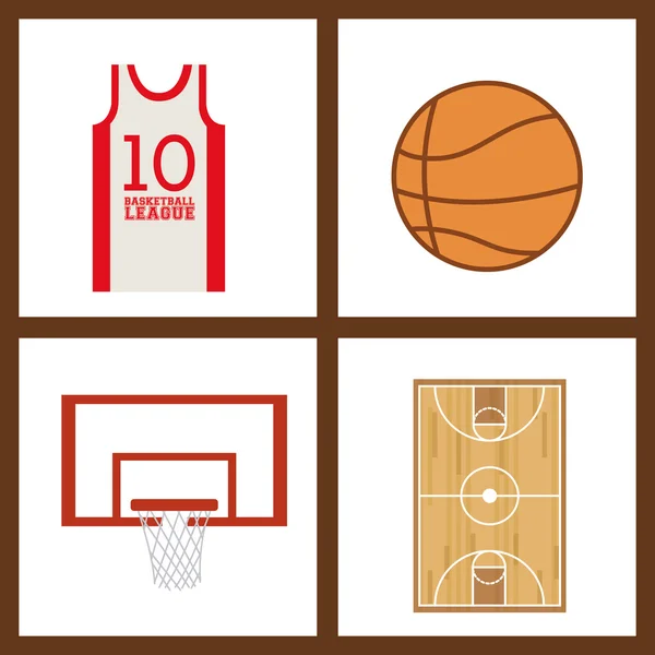 Diseño de baloncesto — Archivo Imágenes Vectoriales