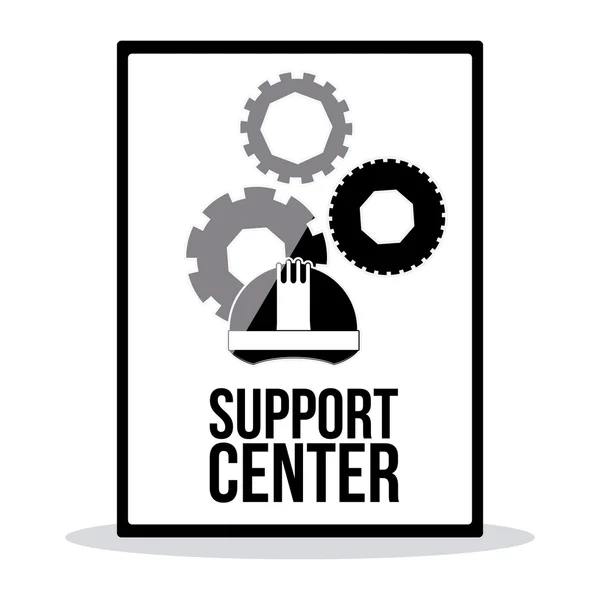 Conception du centre de soutien — Image vectorielle