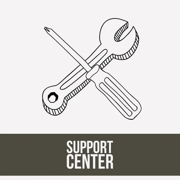 Support Center Design — Stockvektor