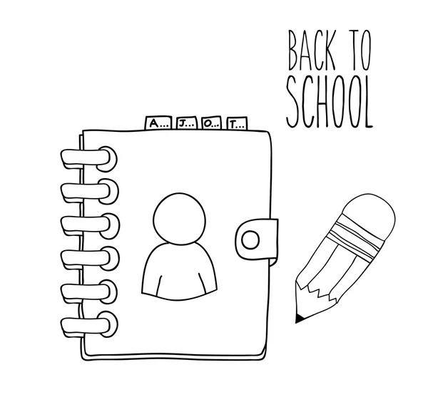Volver al diseño escolar — Vector de stock