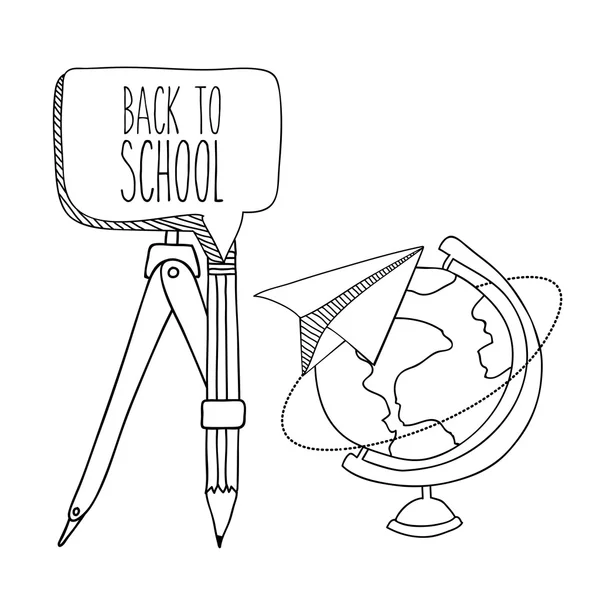 Conception de retour à l'école — Image vectorielle