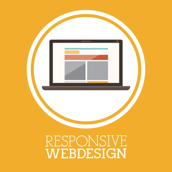 Web design reattivo — Vettoriale Stock