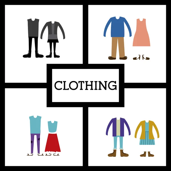 Kleding design — Stockvector