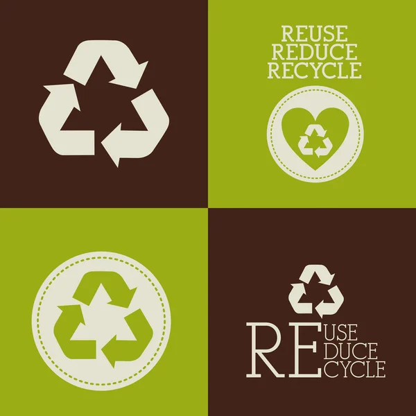 Recycling-Design — Stockvektor