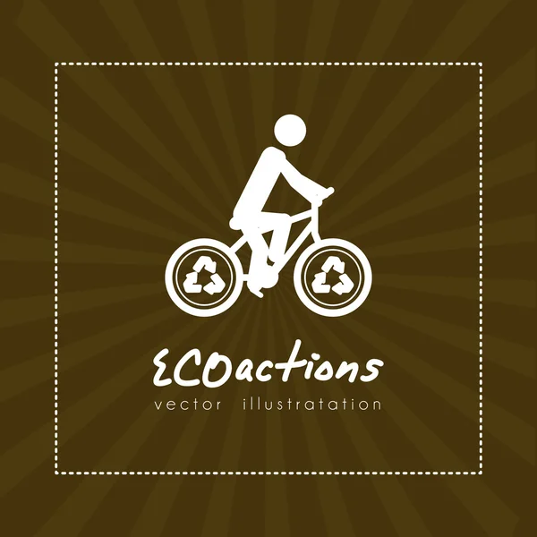 Estilo de vida bicicleta diseño — Vector de stock