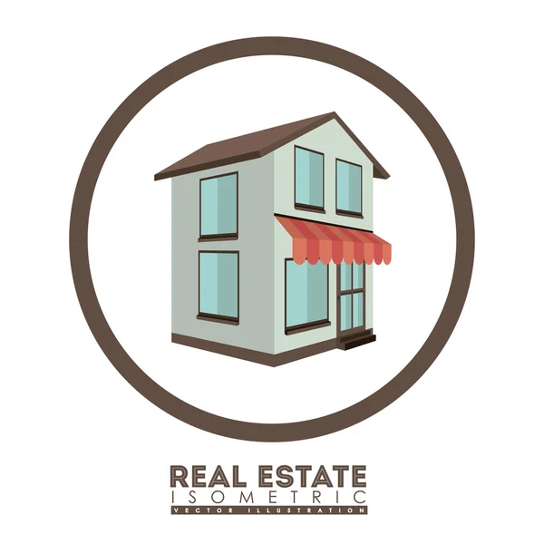 Conception Isometric Real Estate — Image vectorielle