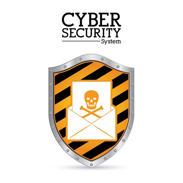 Siber Güvenlik dijital tasarım — Stok Vektör