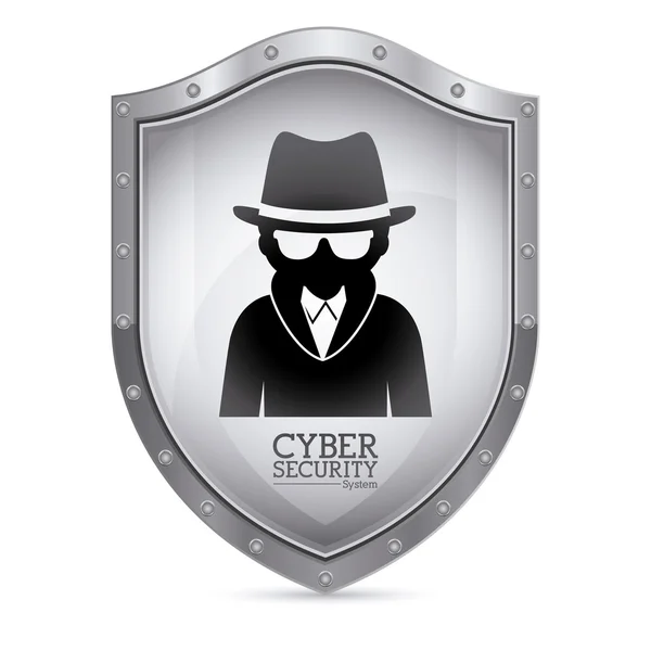 Digitale Cyber-veiligheidsontwerp — Stockvector