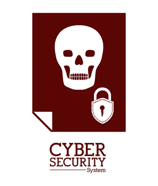 Siber Güvenlik dijital tasarım — Stok Vektör