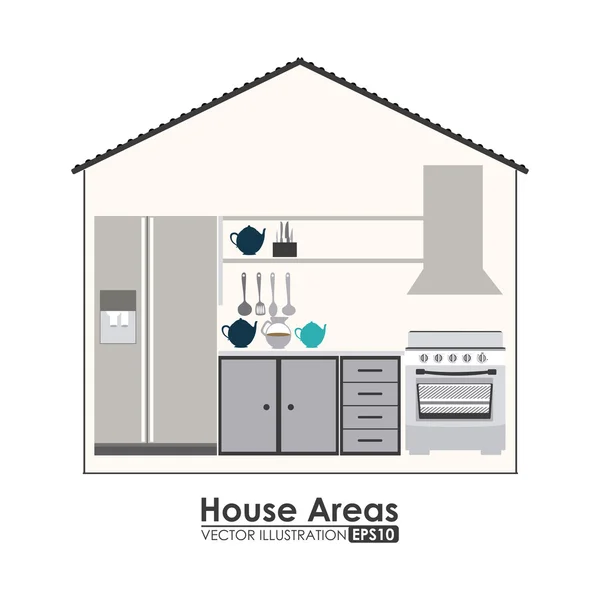 House areas design — Stock Vector