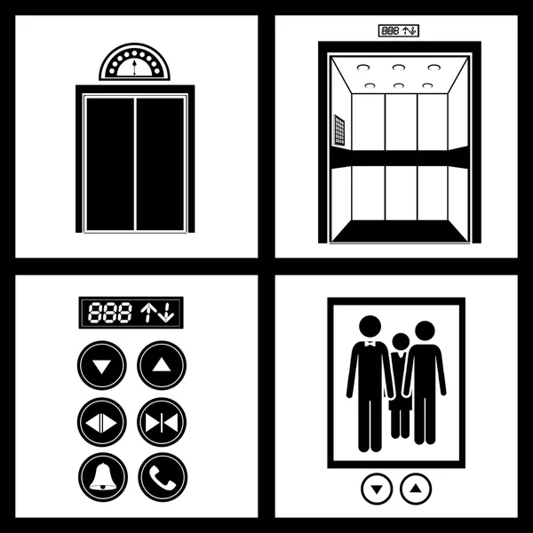 Diseño del elevador — Vector de stock