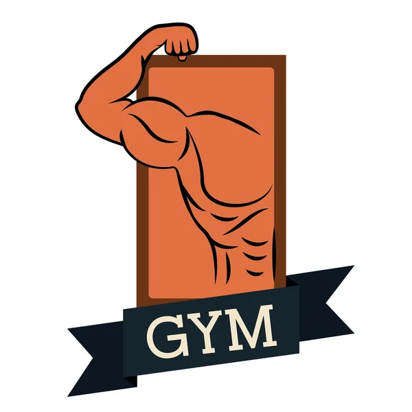 Gym design — Stock Vector