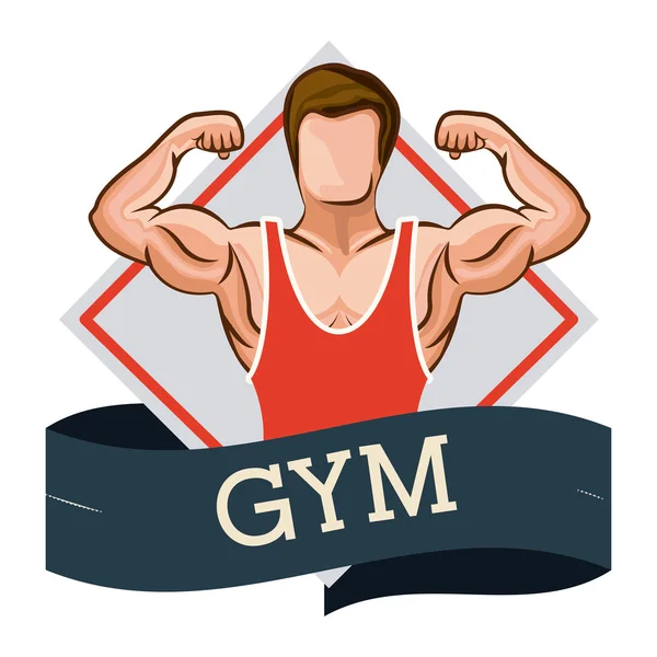 Gym design — Stock vektor
