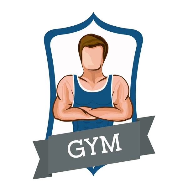 Gym design — Stock vektor