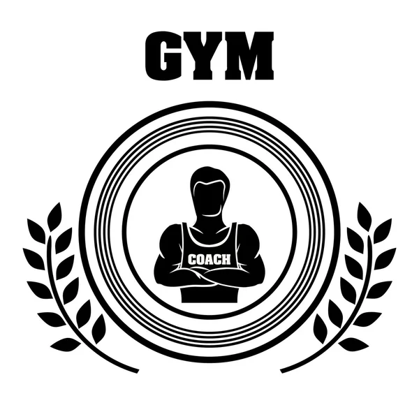 Gym design — Stock vektor