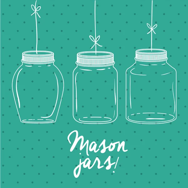 Mason jar design — Stock Vector