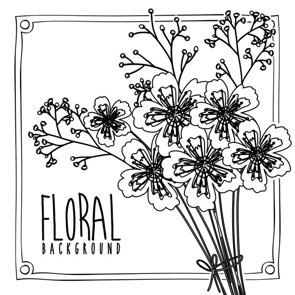 Diseño floral — Archivo Imágenes Vectoriales