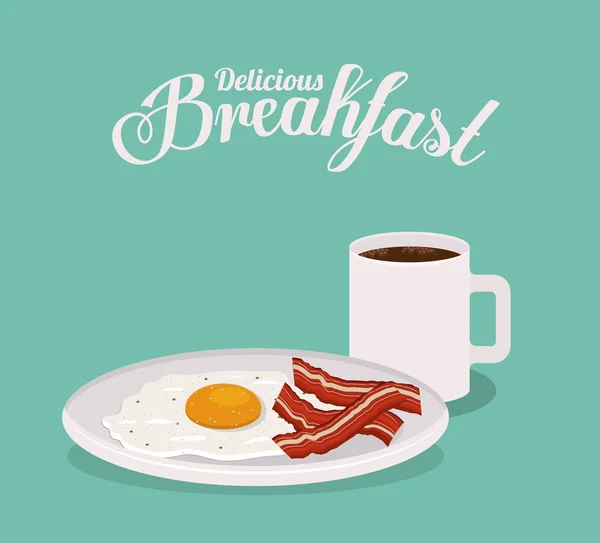 Design de café da manhã —  Vetores de Stock
