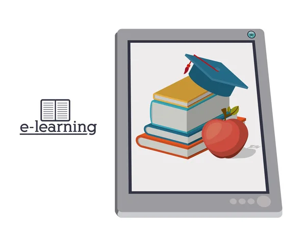 Progettazione e-learning — Vettoriale Stock