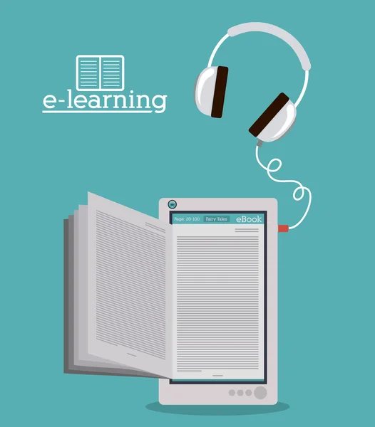 Progettazione e-learning — Vettoriale Stock