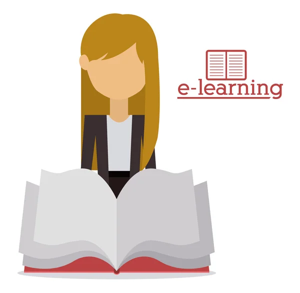 Projekt e-learning — Wektor stockowy