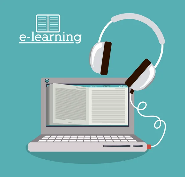 Progettazione e-learning — Vettoriale Stock