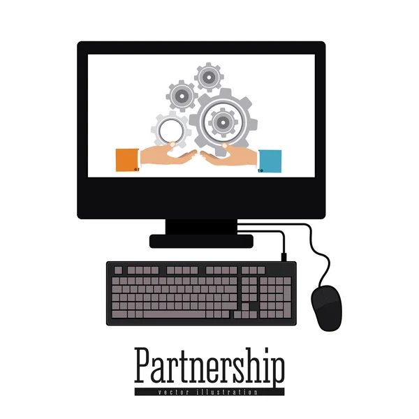 Conception de partenariat — Image vectorielle