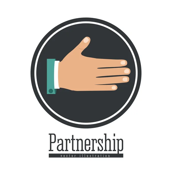 Partnership design — Stock Vector