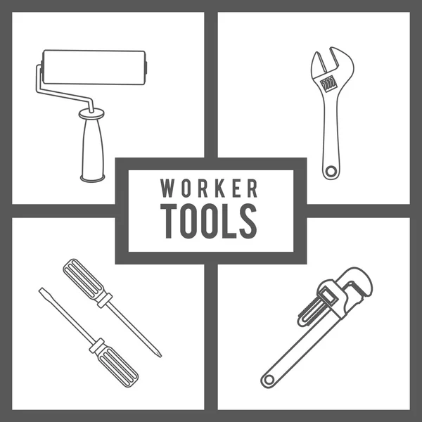 Worker tools design — Stock Vector