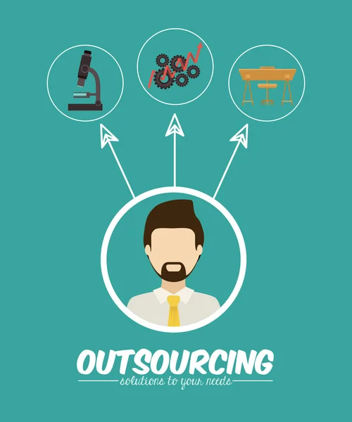 Outsourcing design — Stock Vector