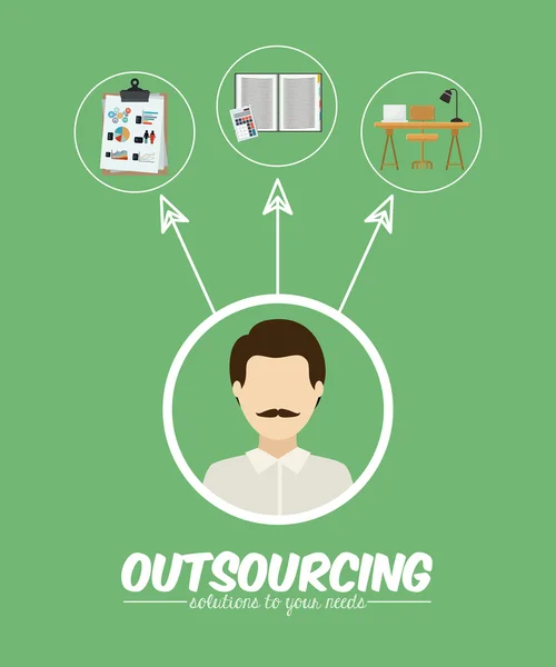 Outsourcing design — Stock Vector