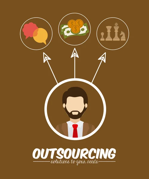 Outsourcing design — Stock Vector
