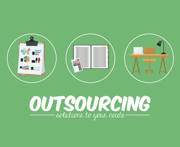 Outsourcing design — Stock Vector