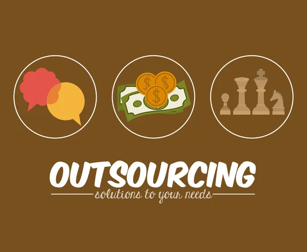 Outsourcing design — Stock Vector