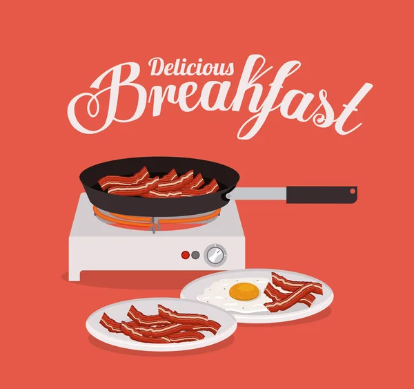 Diseño del desayuno — Archivo Imágenes Vectoriales